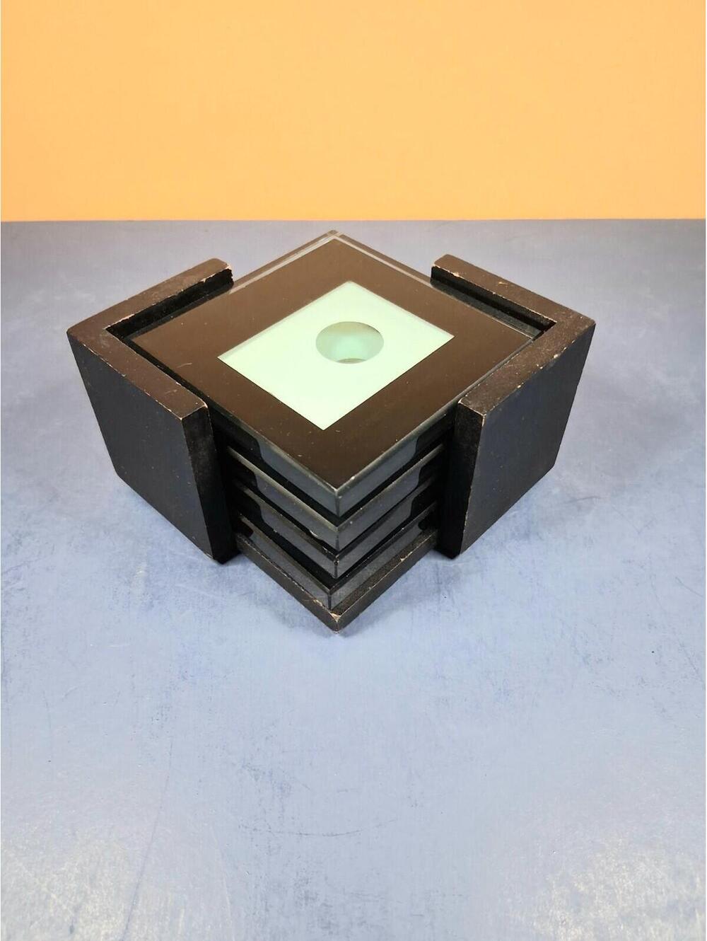 Malden Glass 3.5" Picture Photo Frame Coaster Set With Rack - Picture 3 of 6